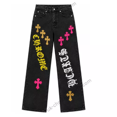 Chrome Hearts Multi Cross Graphic Jeans